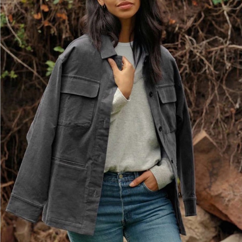 Jenni Kayne corduroy jacket, washed black M, NWT